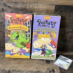 Rugrats VHS Lot of 2 Vintage Nickelodeon Runaway Reptar & Nanny’s Gotta Do